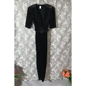 Vintage 80s Velvet Jumpsuit Size Small 80s Retro Glam Disco Studio 54 Vamp